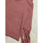 SheIn  Rose Pink V Neck Sleeveless Fringe Knit Sweater Vest Women's XL Photo 4