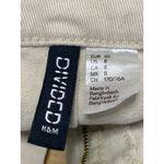 H&M  Divided Women's Khaki Beige High Rise Wide Leg Barrel Trousers Pants Size 8 Photo 3