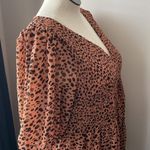 ASOS  DESIGN shirred mini tiered smock dress with v neck in polka dot Sz 10 Photo 4