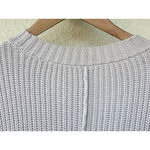 margaret o'leary Margaret O’Leary Gray Chunky Knit Merino Wool Sweater S Thick Minimalist Capsule Photo 3