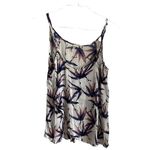 Free People Intimately  Simone Ivory Floral Print Tank Top Size Large Tropical Photo 3