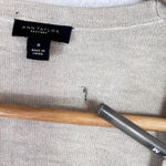 Ann Taylor  Cardigan V Neck Open Front Tight Knit Long Sleeve Medium Off White Photo 10