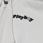 Playboy X Pacsun Camper Oversized Hoodie Full Zip Jacket White Flower Medium Photo 4