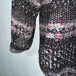 CAbi Sheer Maroon Print Long Sleeve Button Down Blouse w/Peter Pan Collar Size L Photo 2