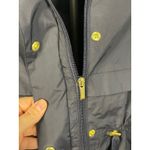 Cole Haan Cole‎ Haan Packable Hooded Raincoat Navy Gold Button Size S Photo 8