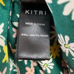 Maude Floral Button through long sleeve shirt dress Green Size 10 Photo 6