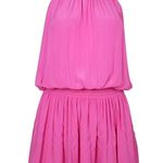 Ramy Brook NWT Karoline Smocked Mini in Hot Pink Blouson Dress M $395 Photo 0