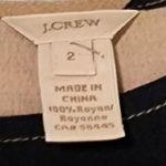 J.Crew Striped Top Long Sleeve Crew Neck Casual Blouse Black Tan Size 2 Photo 2