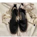 Everlane The D'orsay Espadrille Black Ankle Tie Sandal Shoes Size 8 Photo 2