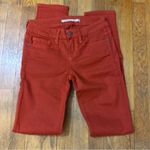 Vince  Women’s Rust Orange Skinny Jeans Sz 0 Low Rise Ankle Length Photo 5