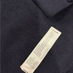 Eileen Fisher 100% Merino Wool Draped Open Front Knit Cardigan Sweater Dark Blue Photo 4