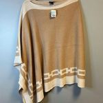 J. McLaughlin Knit Maud Poncho in Latte & Heathered Oatmeal One Size NWT Photo 5
