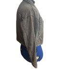 ASHLEY VINTAGE CHARM Women’s Jean Jacket SIZE Large Gray Button Front Distressed Photo 2