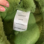 Azalea Wang size small Green Faux Fur faux leather jacket grinchy Black Photo 7
