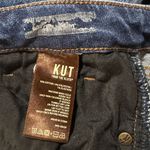 Kut From The Kloth SZ 16 Cuffed Jeans Stretch Mid-Rise Distressed Whiskered Blue Photo 9