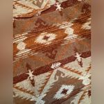 ROCK & ROLL Denim Women’s Southwestern Print Jacquard Shacket Medium Tan Brown Photo 12