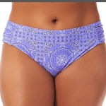 California Waves  PURPLE PRINT Flowery Flow Bikini Swim Bottom  US‎ 2 (20/22) NWT Photo 0