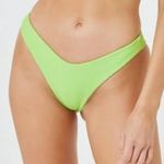 L*Space Bikini Bottom Womens XS Lime Green Camacho Ribbed Beach Summer Y2K NWT Photo 0