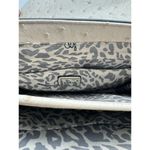 Guess  Rhinestone Logo Eco Ostrich Leather Small Bag Purse Rose And Gray Photo 9