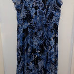 Lane Bryant  women’s plus size 22/24 blue off the shoulder paisley maxi dress Photo 0