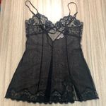 Victoria's Secret Victoria’s Secret Sheer Lace Teddie Size Medium Black Photo 0