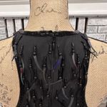 Club Monaco  Women's Beaded Embellished Sleeveless Triete Mini Dress Black Size 2 Photo 9