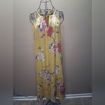 Mlle Gabrielle NWOT FRESH AND SOFT Yellow Floral Maxi Dress Photo 1