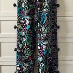 NWT Bebop Women’s Boho Black Neon Printed Wide Leg Relaxed Fit Pants Photo 4
