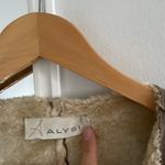 ALYSI Taupe Brown Suede Faux Fur Cropped Wrap Jacket Size 4 Photo 1