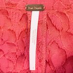 Free People  Coral Pink Floral Lace Ruffle Short Mini Skirt 4 Photo 11