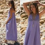 Free People  Lovey Maxi Dress Long Crochet Lace Summer Spring Purple Photo 1