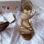 Jimmy Choo Visby Gold Heeled Strappy Sandals Women Size 37 Photo 4