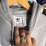 Adidas grey hoodie size Large men with hidden pocket in sleeve Photo 4