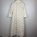 Vtg 60s ODETTE BARSA Quilted Acorn Embroidered Robe OS House Coat Lounge Retro Size undefined Photo 2