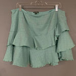 Wild Fable  Green Blue Pull On Tiered Mini Skirt Size XL Photo 0