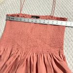 Theory  Smocked Blouse Women's Large Pink Salmon Strappy Sleeveless Pullover Photo 5
