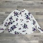 Shyanne  white floral long sleeve tie front blouse size XL E12 Photo 4