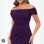 XScape  Off The Shoulder Ruched Crepe Gown Mulberry Purple‎ 8 Photo 2