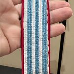 Made In India | 🦞 Nautical Striped Blue & Red Lobster Beaded Shoulder Bag Photo 3