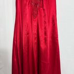 Victoria's Secret Red Maxi Slip Dress with Lace Open Back and Deep V-neck Photo 5