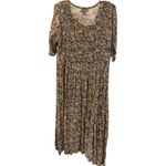 Vintage Nostalgia‎ Prairie Dress Rayon Floral Print Size Medium Short Sleeve Photo 4