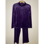 Rebecca Malone Velvet Track Suit S Purple Women’s 2 Piece Running Fairy Whimsy Photo 2