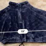 Urban Outfitters  Women’s‎ Small Dk Gray Poly Fleece Adjustable Hem Crop Pullover Photo 9