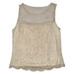 Papell Boutique Papéll Boutique Evening vintage white beaded sheer collar blouse women’s size M Photo 0