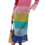 Show Me Your Mumu  Paula Rainbow Crochet Midi Dress Photo 0