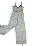 Japna  Womens Striped‎ Spaghetti Strap Jumpsuit Size Large Blue White Striped Photo 10