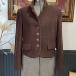 EXPRESS Vintage Campaign Tailleur Brown Fleece Heritage Blazer Jacket - Sz M π§‘π Photo 0