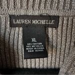 Lauren Michelle Womens XL Sweater Gray Silver Metallic Pearl Purple Bling Photo 1