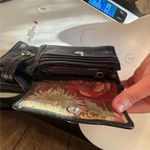 Brighton VTG Black Pebbled Leather Clutch Wallet Crossbody Bag Purse Photo 10