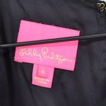 Lilly Pulitzer  Cleme Long Sleeve Silk Mini Dress in Metallic Black Photo 6